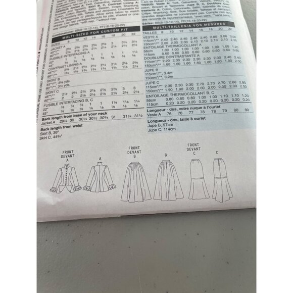 Butterick B4954 Costume Sewing Pattern Size 8-14 Steampunk 1900 My Fair Lady - Picture 5 of 7